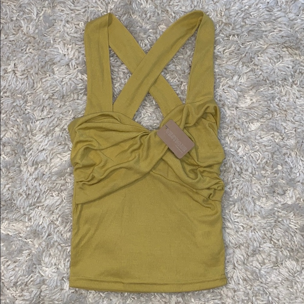 Cross back Cropped Top